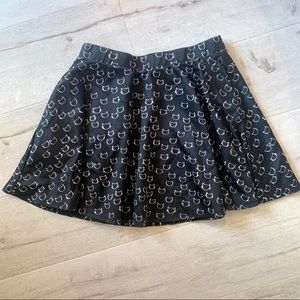Cat print skirt